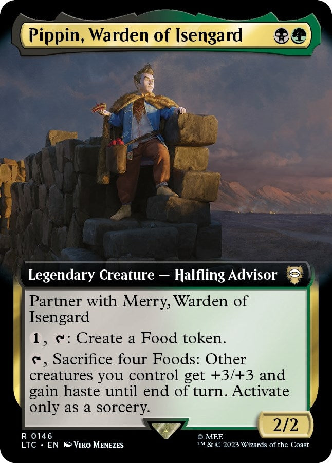 Image for Pippin, Warden of Isengard (Extended Art) (146) (LTC) - Magic: The Gathering