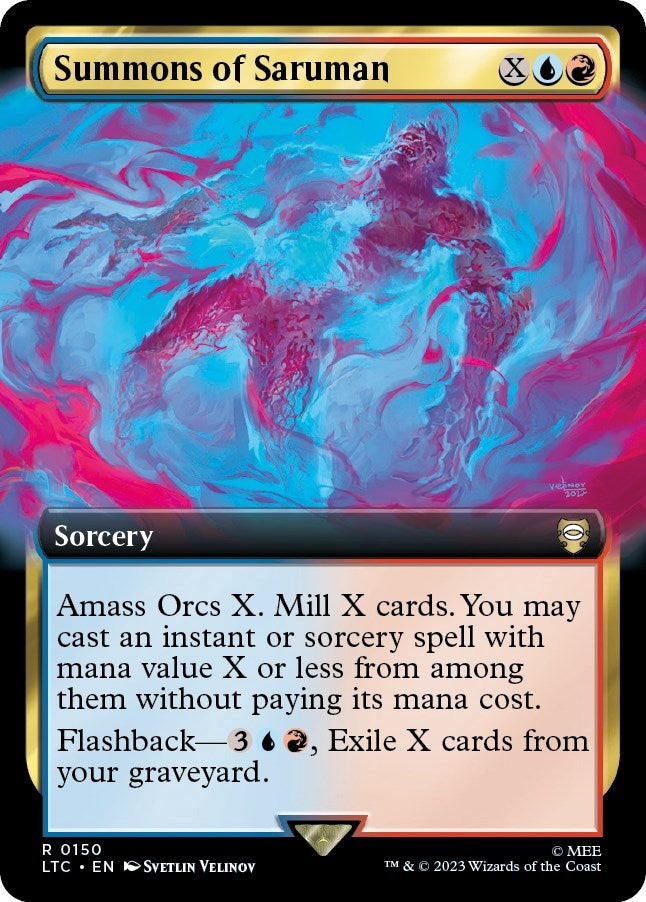 Image for Summons of Saruman (Extended Art) (150) (LTC) - Magic: The Gathering