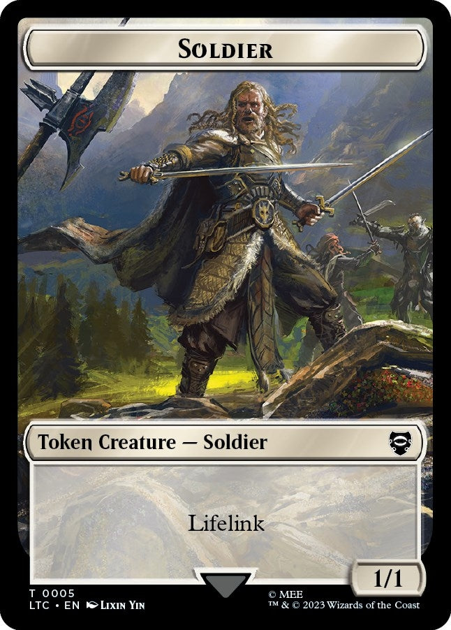 Image for Soldier // Food (0010) Double-Sided Token (5 // 10) (LTC) - Magic: The Gathering