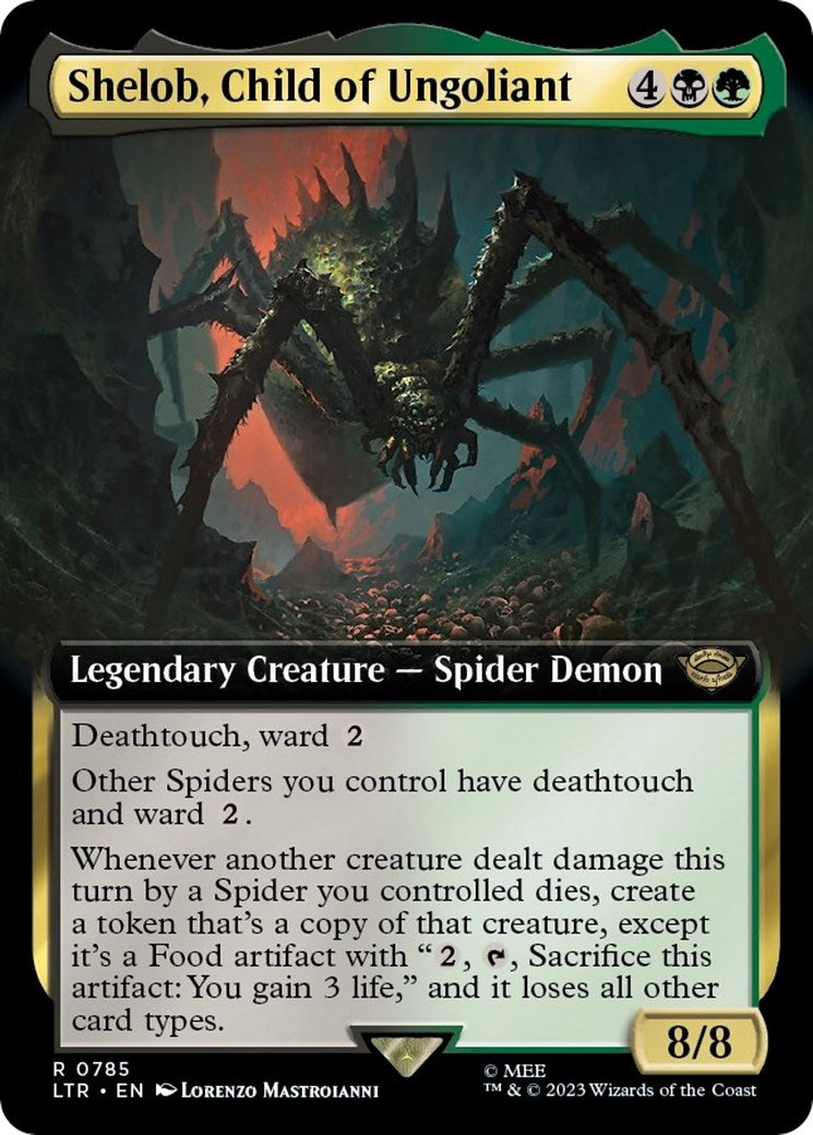 Image for Shelob, Child of Ungoliant (Extended Art) (Surge Foil) (785) (LTR) - Magic: The Gathering