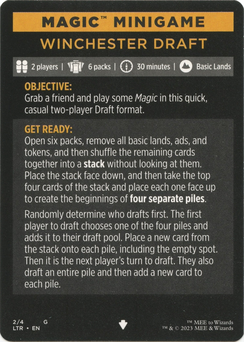 Image for Magic Minigame: Winchester Draft (2) (LTR) - Magic: The Gathering