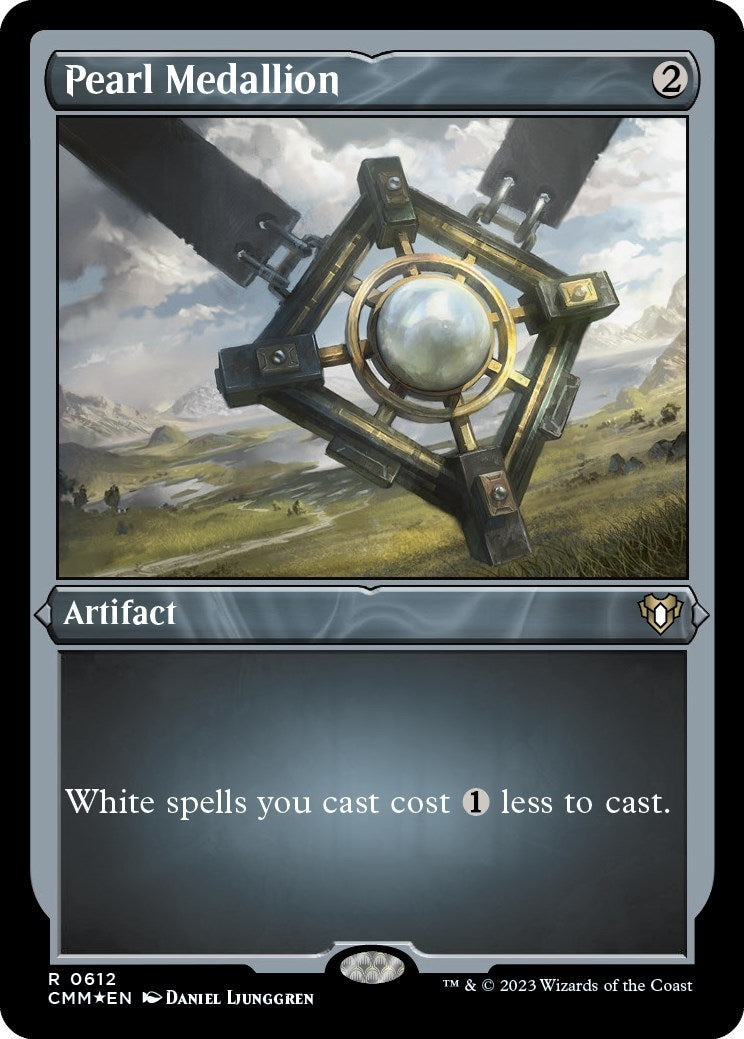 Image for Pearl Medallion (Foil Etched) (612) (CMM) - Magic: The Gathering