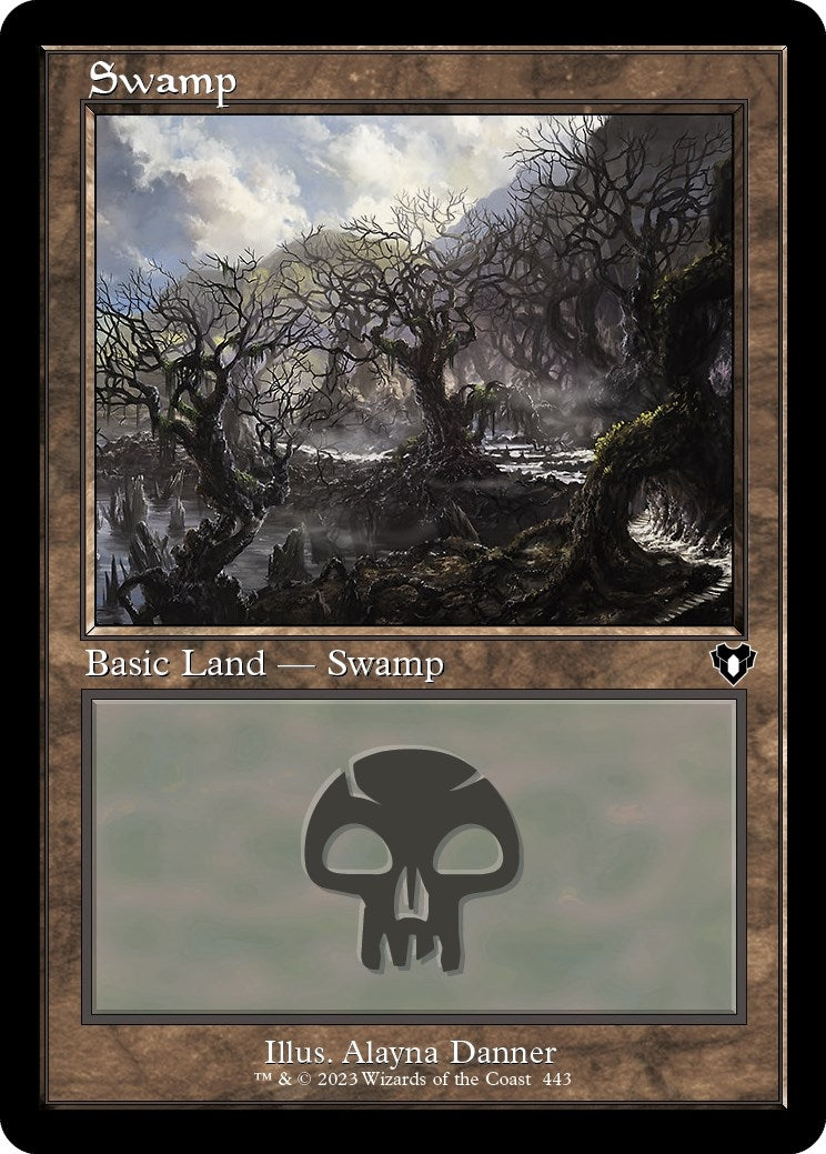 Image for Swamp (443) (Retro Frame) (443) (CMM) - Magic: The Gathering