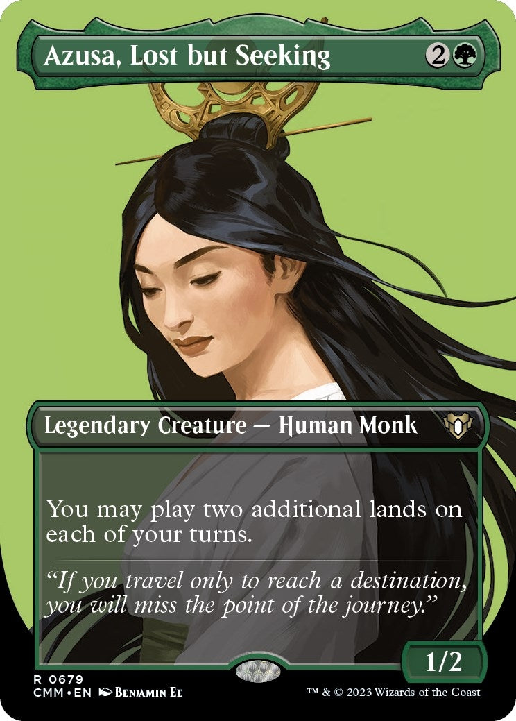 Image for Azusa, Lost but Seeking (Borderless) (679) (CMM) - Magic: The Gathering