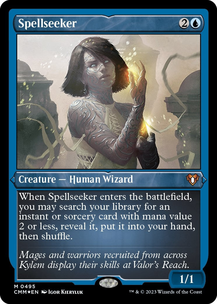 Image for Spellseeker (Foil Etched) (495) (CMM) - Magic: The Gathering