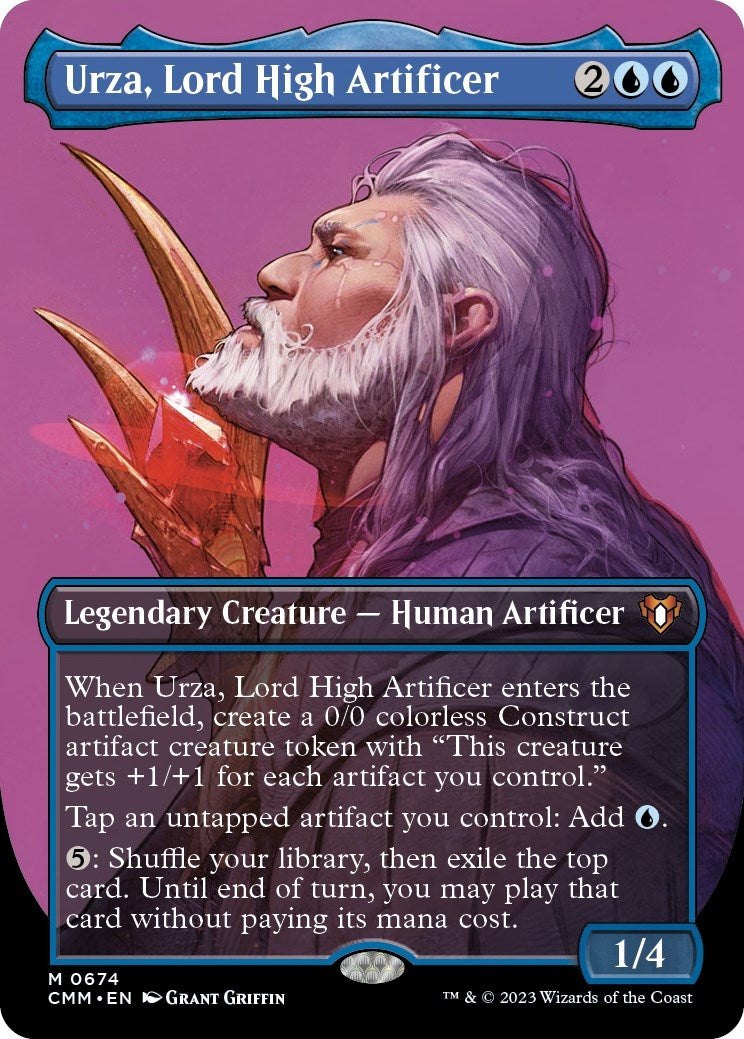Image for Urza, Lord High Artificer (Borderless) (674) (CMM) - Magic: The Gathering