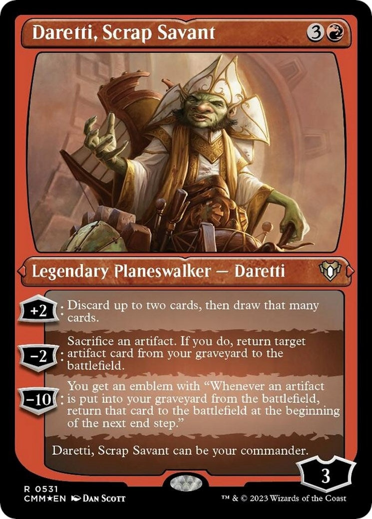 Image for Daretti, Scrap Savant (Foil Etched) (531) (CMM) - Magic: The Gathering