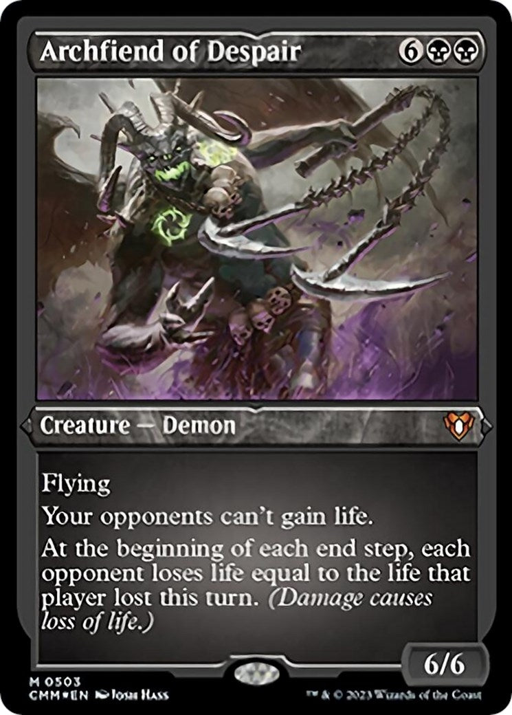 Image for Archfiend of Despair (Foil Etched) (503) (CMM) - Magic: The Gathering