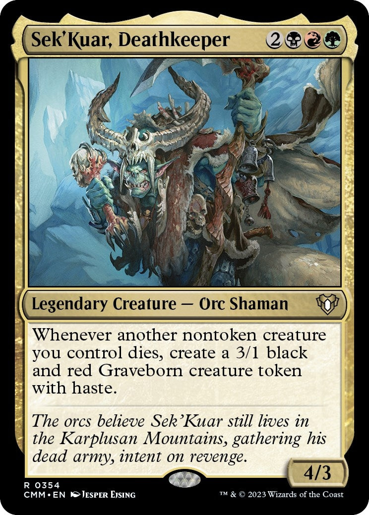 Image for Sek'Kuar, Deathkeeper (354) (CMM) - Magic: The Gathering