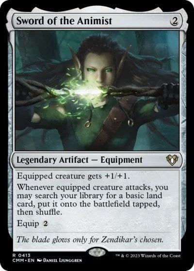 Image for Sword of the Animist (413) (CMM) - Magic: The Gathering
