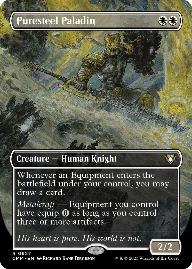Image for Puresteel Paladin (Borderless) (627) (CMM) - Magic: The Gathering