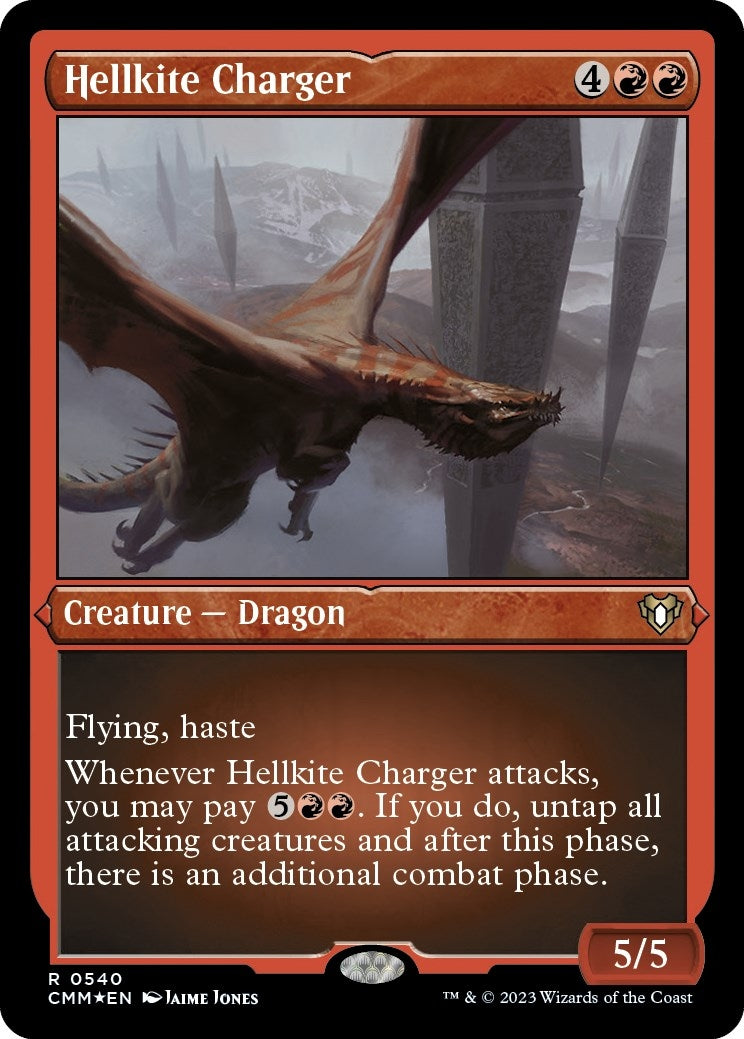 Image for Hellkite Charger (Foil Etched) (540) (CMM) - Magic: The Gathering