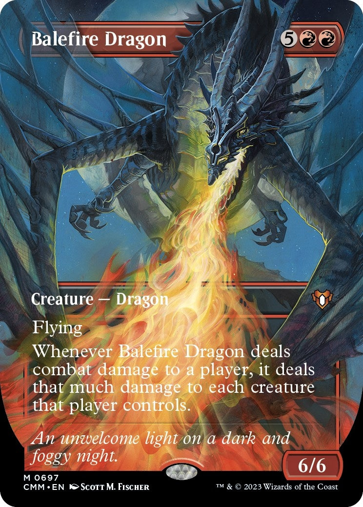 Image for Balefire Dragon (Borderless) (697) (CMM) - Magic: The Gathering