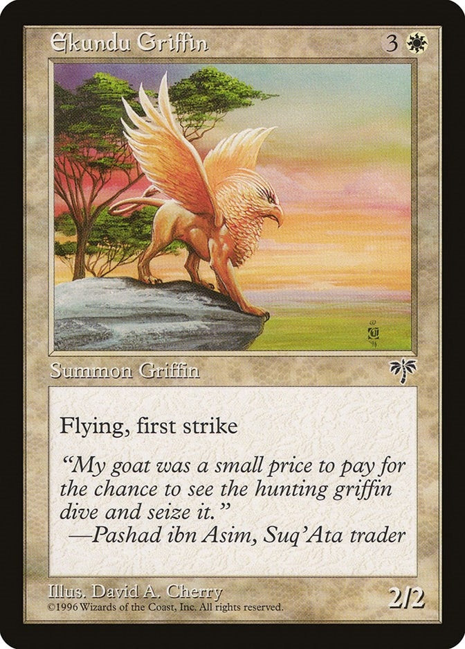 Image for Ekundu Griffin (MIR) - Magic: The Gathering