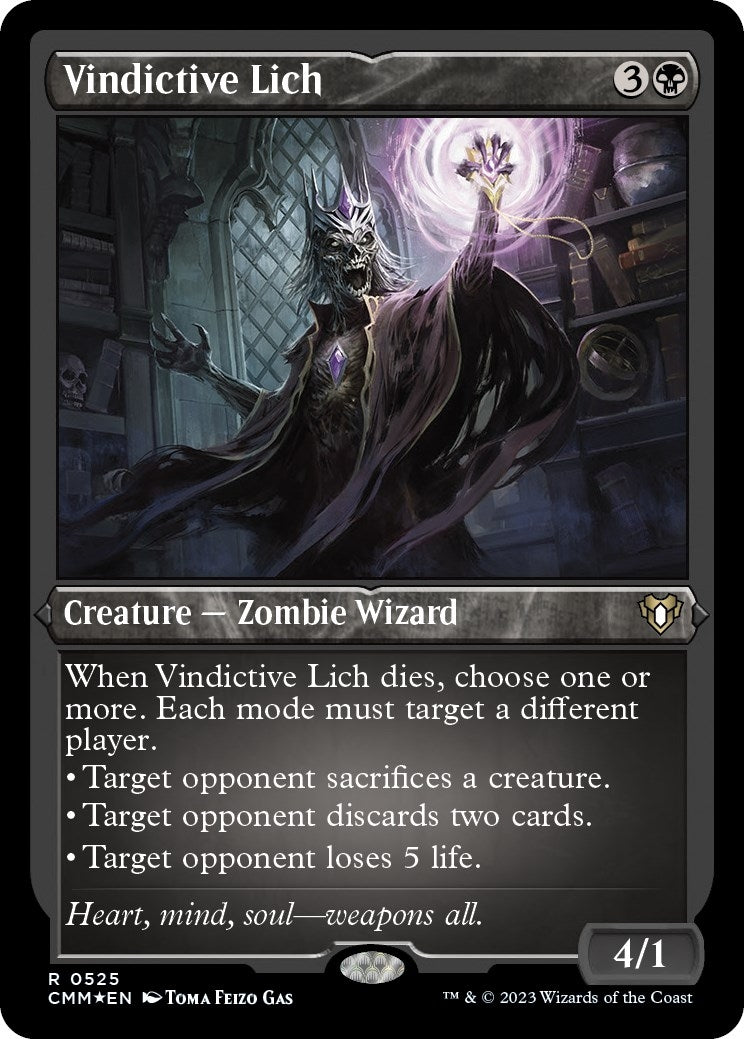 Image for Vindictive Lich (Foil Etched) (525) (CMM) - Magic: The Gathering