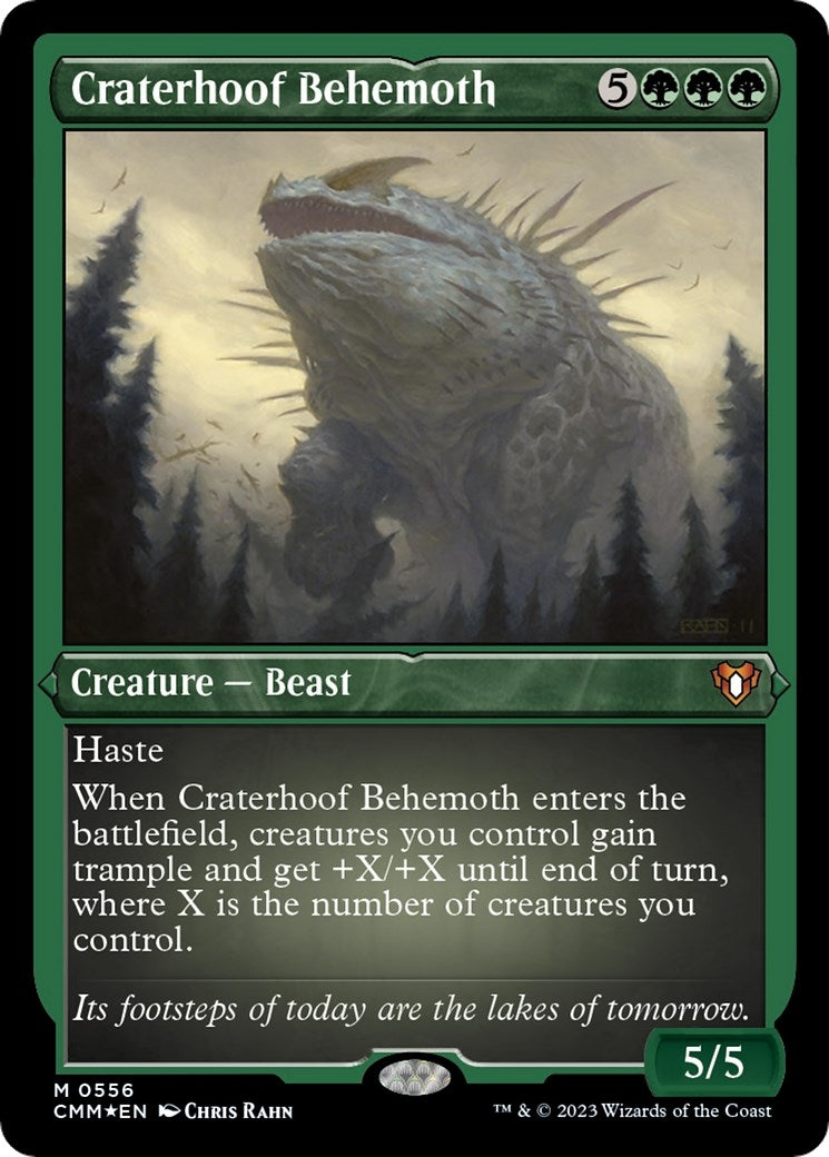 Image for Craterhoof Behemoth (Foil Etched) (556) (CMM) - Magic: The Gathering