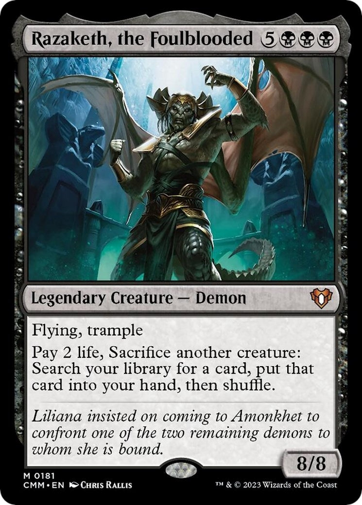 Image for Razaketh, the Foulblooded (181) (CMM) - Magic: The Gathering