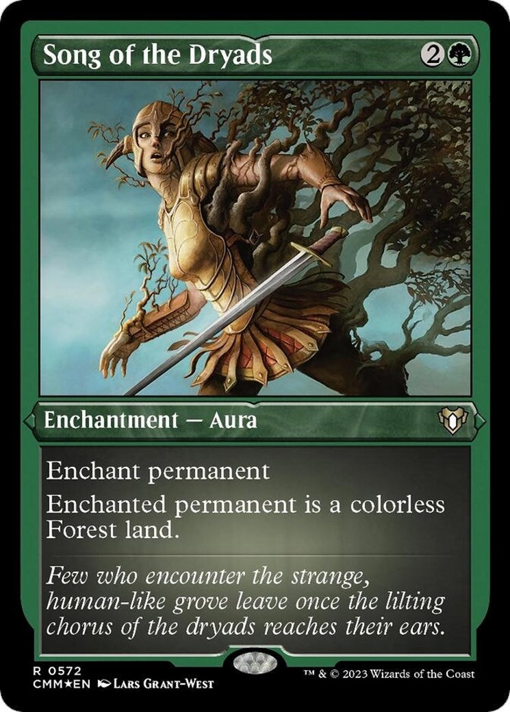 Image for Song of the Dryads (Foil Etched) (572) (CMM) - Magic: The Gathering