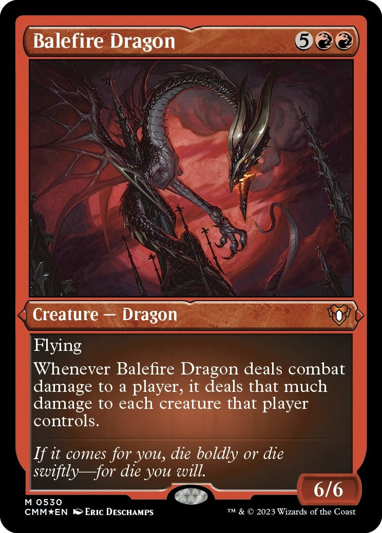 Image for Balefire Dragon (Foil Etched) (530) (CMM) - Magic: The Gathering