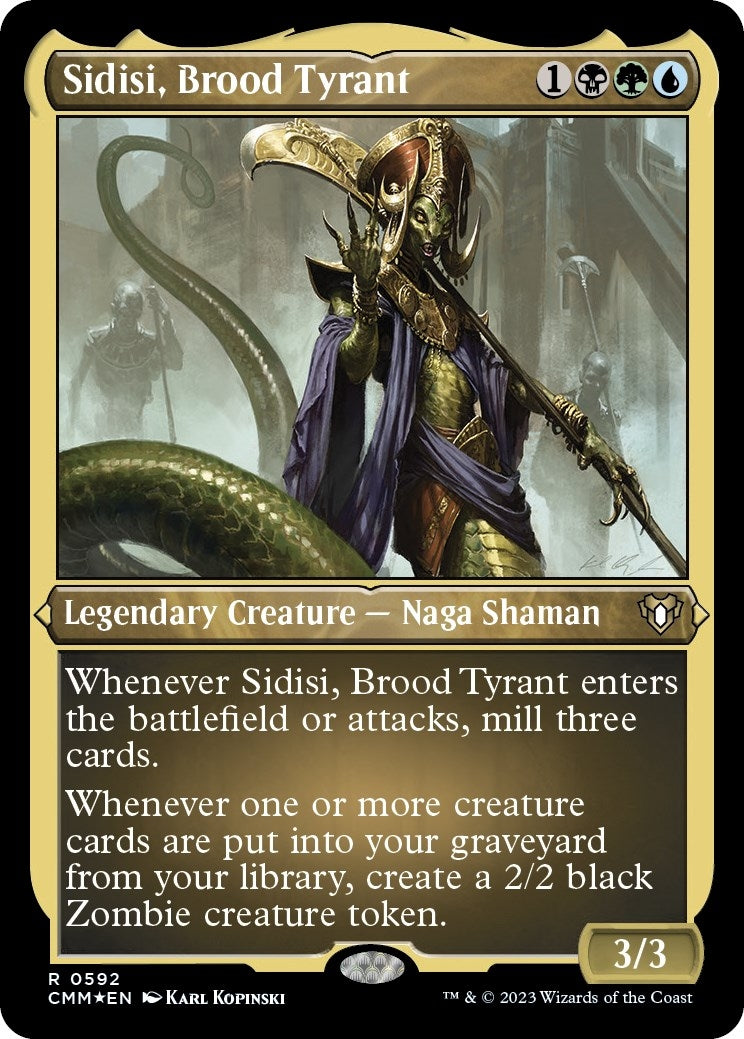 Image for Sidisi, Brood Tyrant (Foil Etched) (592) (CMM) - Magic: The Gathering