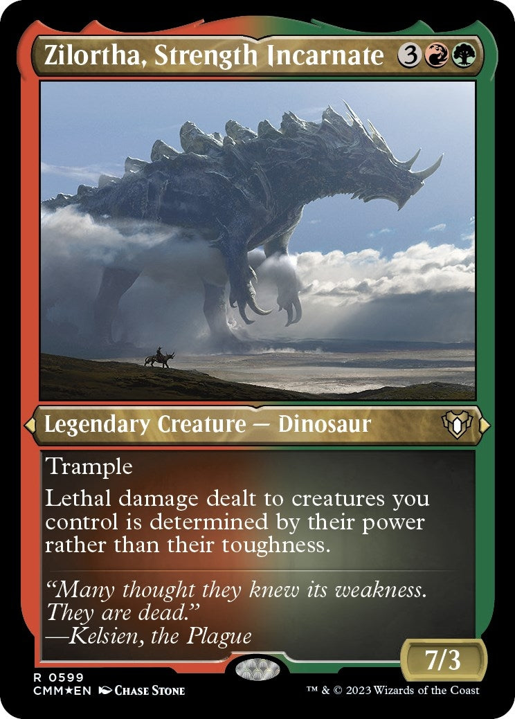 Image for Zilortha, Strength Incarnate (Foil Etched) (599) (CMM) - Magic: The Gathering