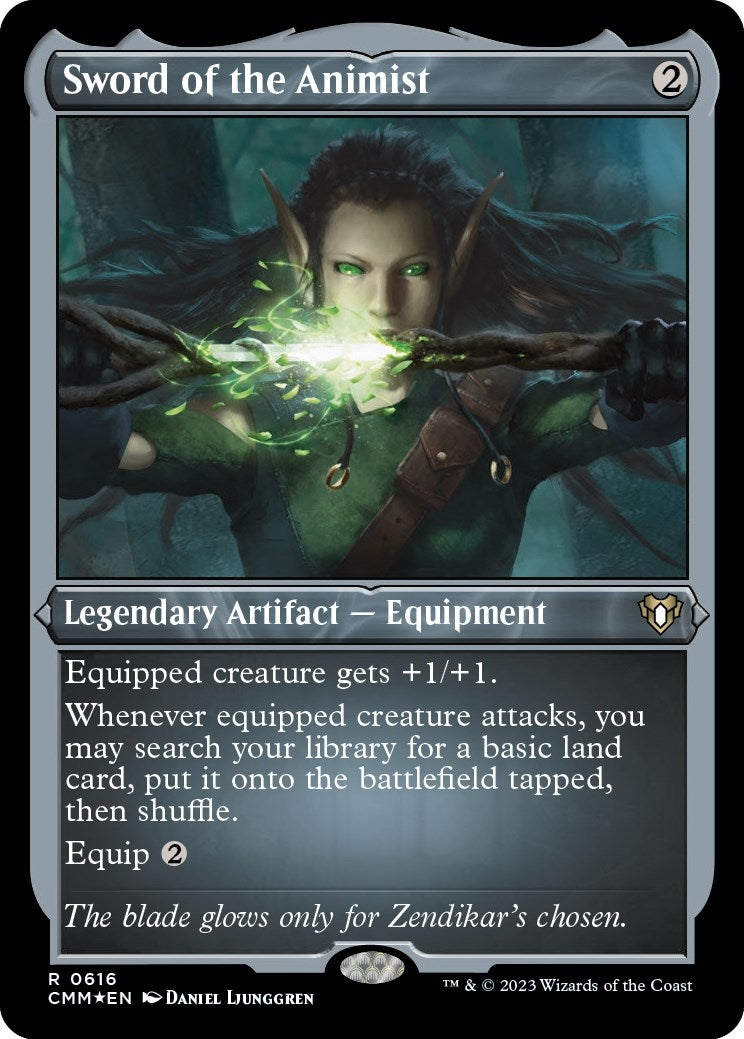 Image for Sword of the Animist (Foil Etched) (616) (CMM) - Magic: The Gathering