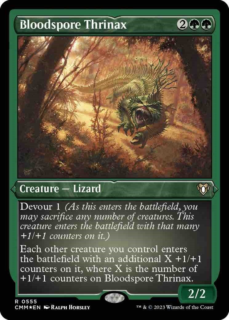 Image for Bloodspore Thrinax (Foil Etched) (555) (CMM) - Magic: The Gathering