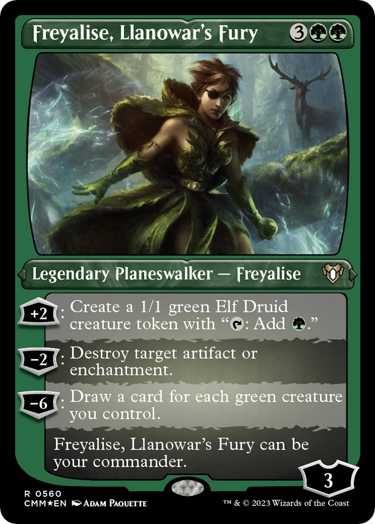 Image for Freyalise, Llanowar's Fury (Foil Etched) (560) (CMM) - Magic: The Gathering