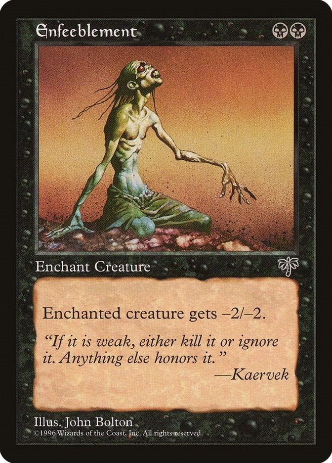 Image for Enfeeblement (MIR) - Magic: The Gathering
