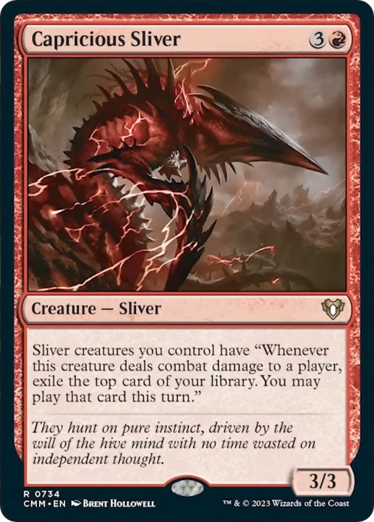 Image for Capricious Sliver (734) (CMM) - Magic: The Gathering