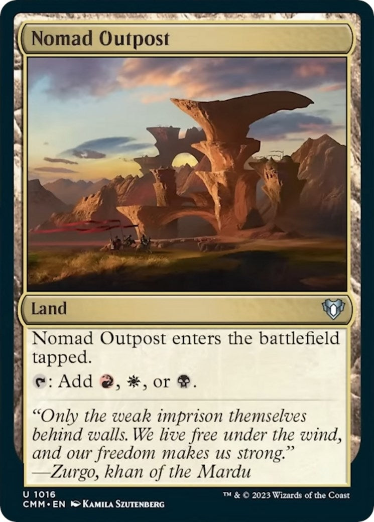 Image for Nomad Outpost (1016) (CMM) - Magic: The Gathering