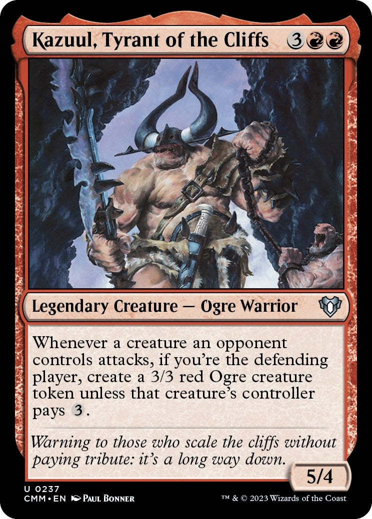 Image for Kazuul, Tyrant of the Cliffs (237) (CMM) - Magic: The Gathering