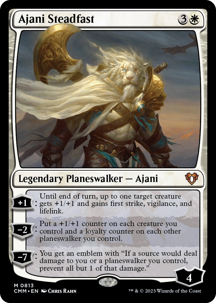 Image for Ajani Steadfast (813) (CMM) - Magic: The Gathering
