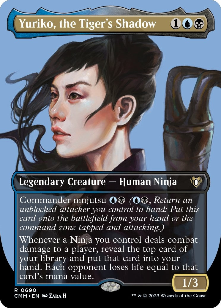 Image for Yuriko, the Tiger's Shadow (Borderless) (690) (CMM) - Magic: The Gathering