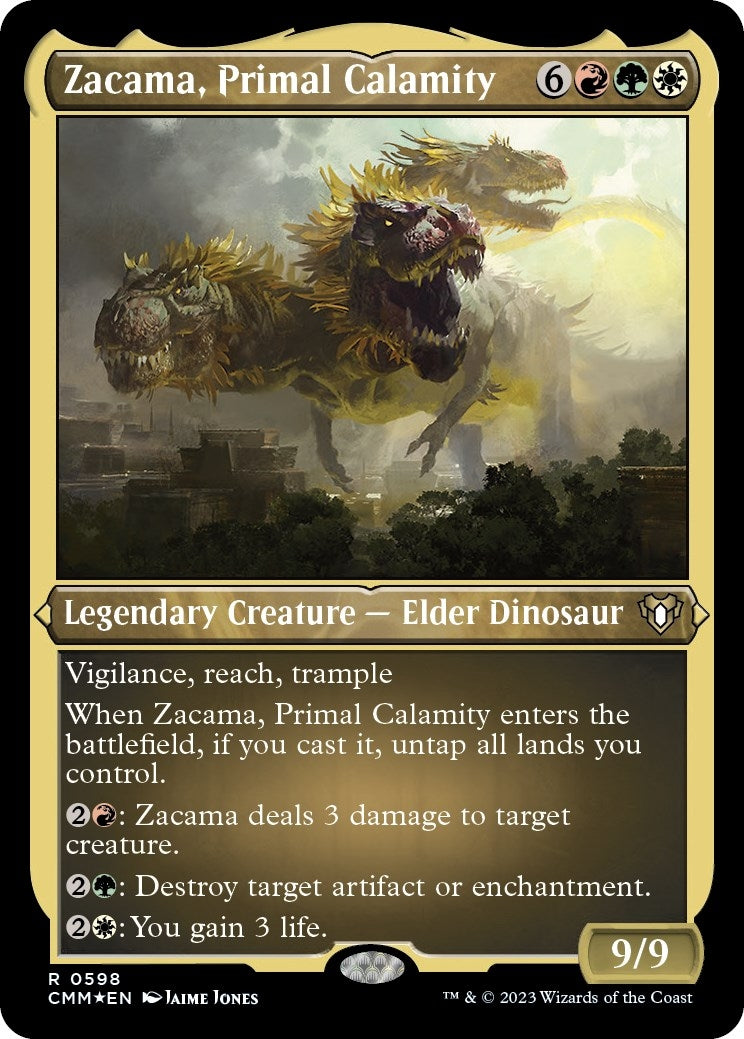 Image for Zacama, Primal Calamity (Foil Etched) (598) (CMM) - Magic: The Gathering