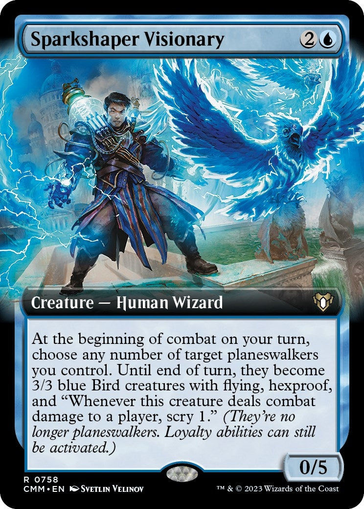 Image for Sparkshaper Visionary (Extended Art) (758) (CMM) - Magic: The Gathering