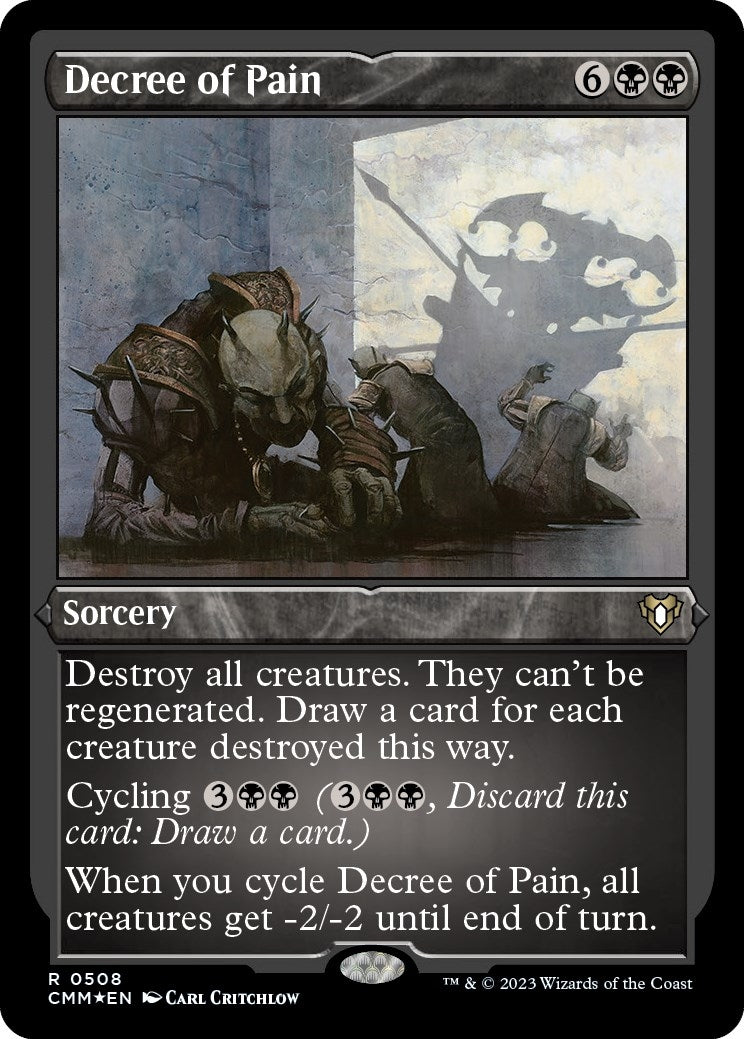 Image for Decree of Pain (Foil Etched) (508) (CMM) - Magic: The Gathering