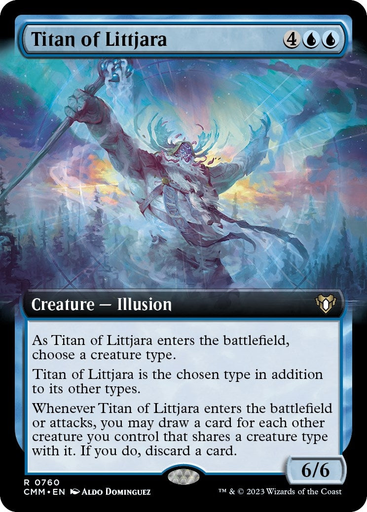 Image for Titan of Littjara (Extended Art) (760) (CMM) - Magic: The Gathering