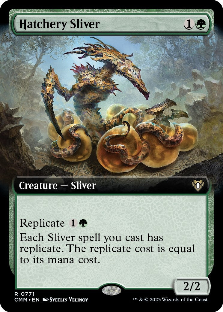 Image for Hatchery Sliver (Extended Art) (771) (CMM) - Magic: The Gathering