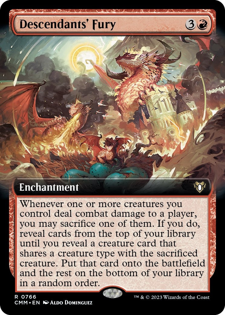 Image for Descendants' Fury (Extended Art) (766) (CMM) - Magic: The Gathering