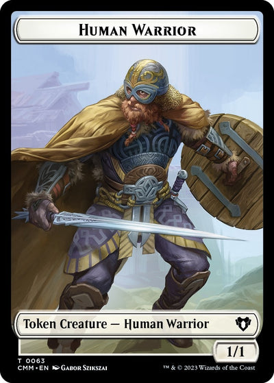 Human Warrior // Zombie Army Double-Sided Token (63 // 69) (CMM)