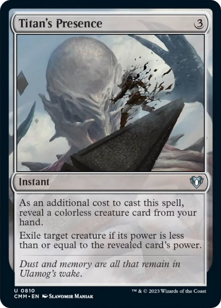 Image for Titan's Presence (810) (CMM) - Magic: The Gathering