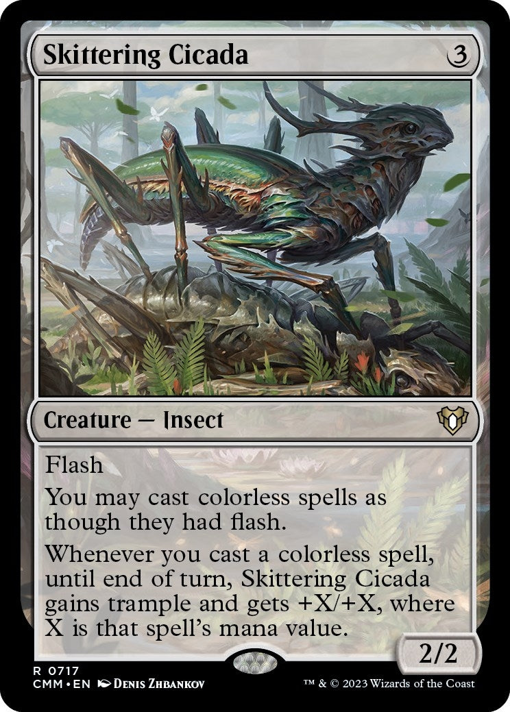 Image for Skittering Cicada (717) (CMM) - Magic: The Gathering