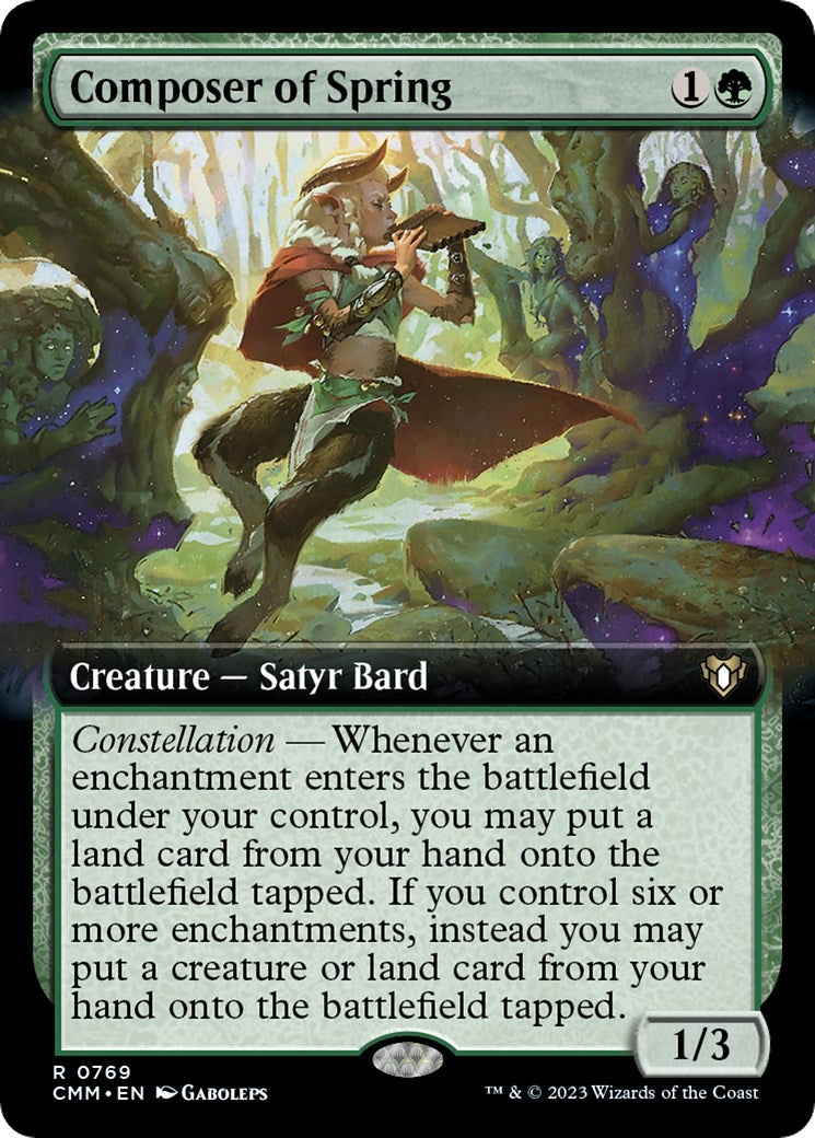 Image for Composer of Spring (Extended Art) (769) (CMM) - Magic: The Gathering