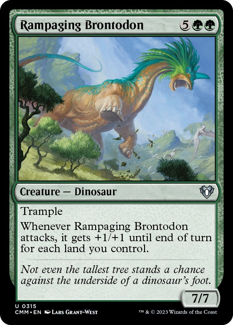 Image for Rampaging Brontodon (315) (CMM) - Magic: The Gathering