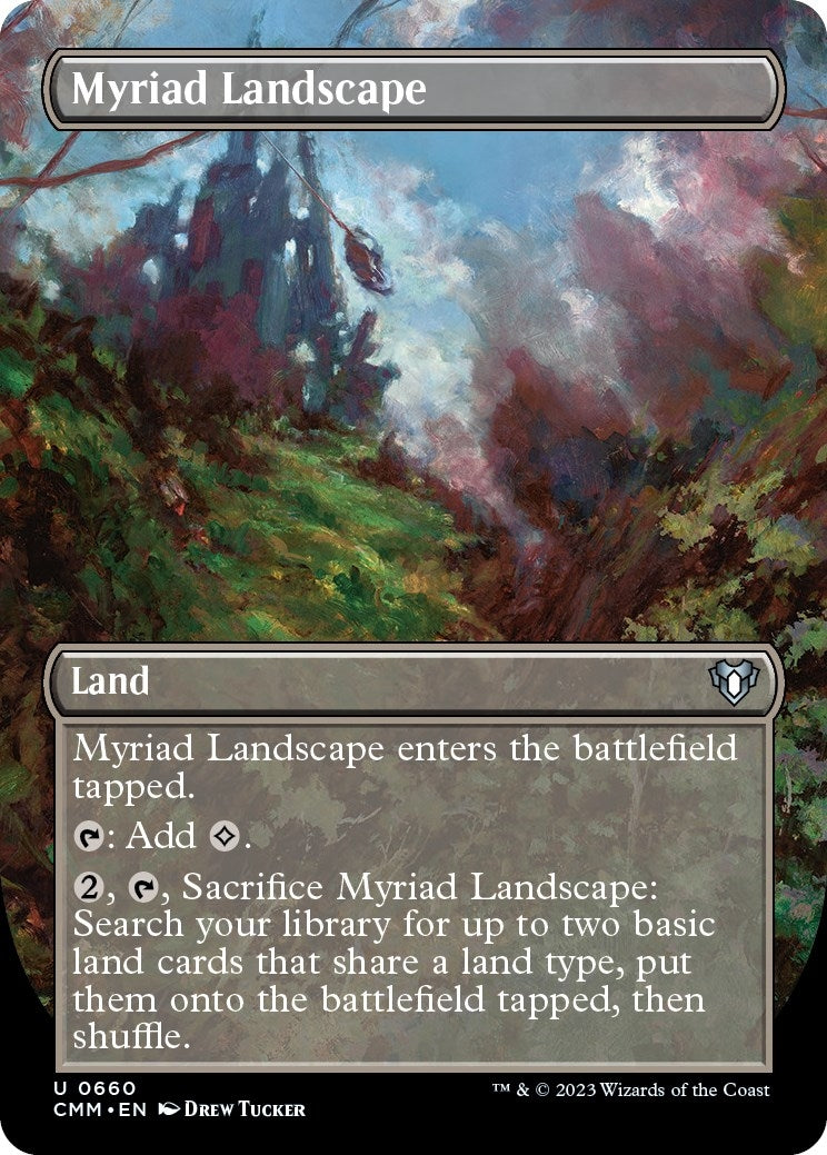 Image for Myriad Landscape (Borderless) (660) (CMM) - Magic: The Gathering