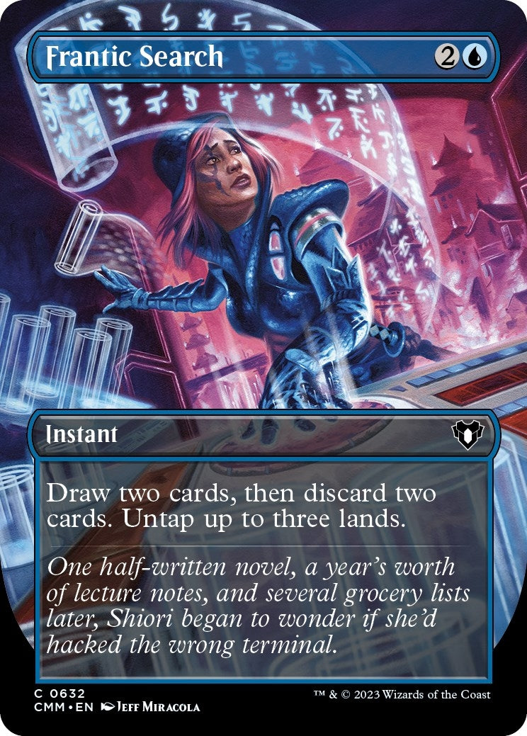 Image for Frantic Search (Borderless) (632) (CMM) - Magic: The Gathering