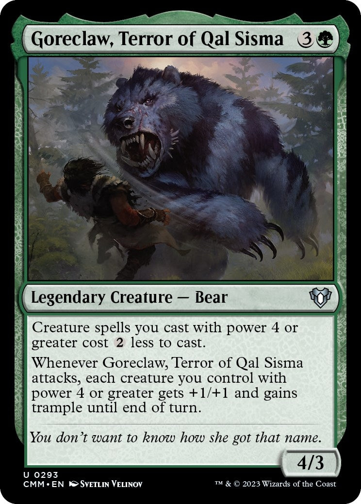 Image for Goreclaw, Terror of Qal Sisma (293) (CMM) - Magic: The Gathering