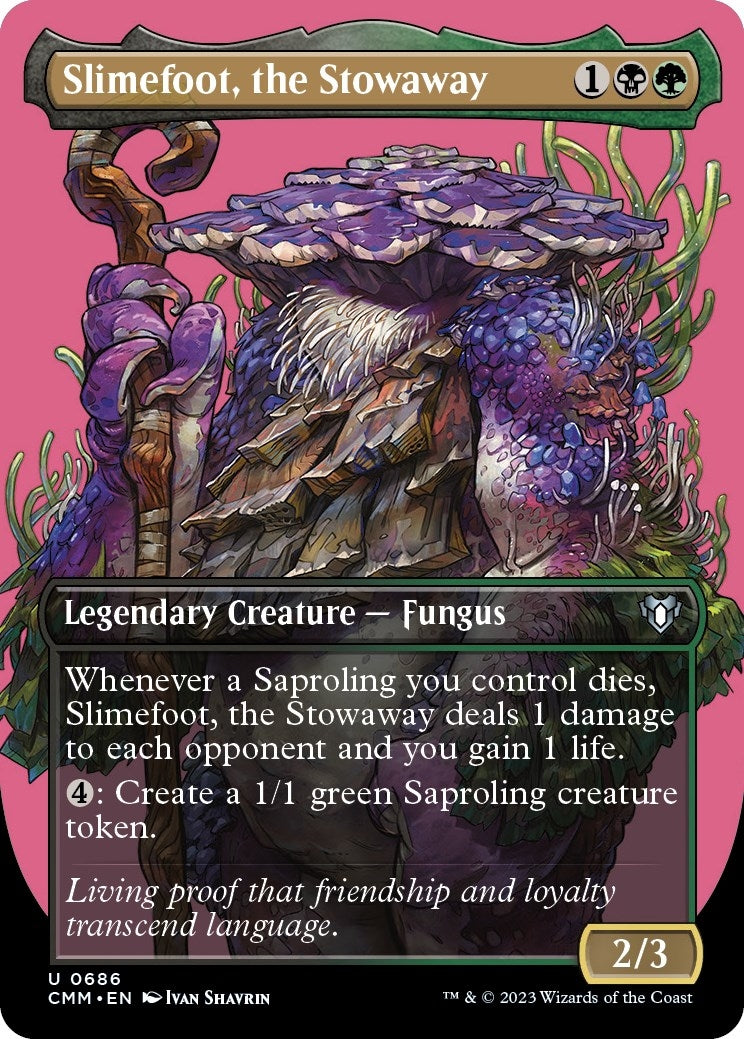 Image for Slimefoot, the Stowaway (Borderless) (686) (CMM) - Magic: The Gathering
