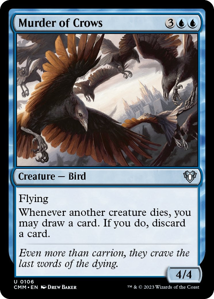 Image for Murder of Crows (106) (CMM) - Magic: The Gathering